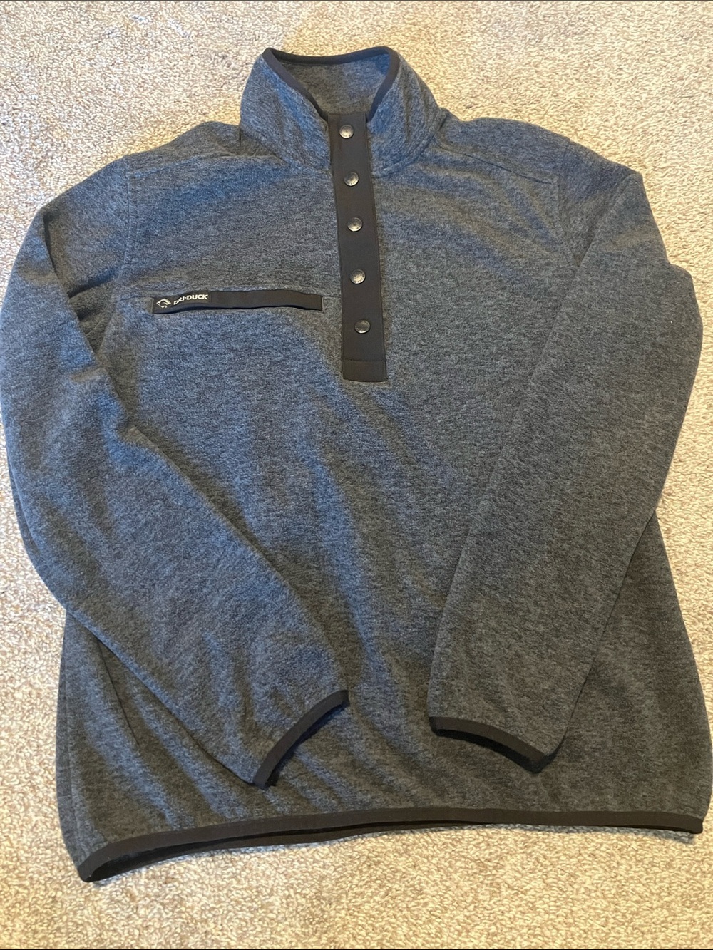 NWOT DRI-DUCK DENALI SHERPA MOUNTAIN FLEECE 1/4 SNAP WINTER PULLOVER GRAY SIZE M